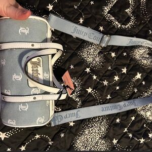 Juicy Couture Blue and White Crossbody Bag